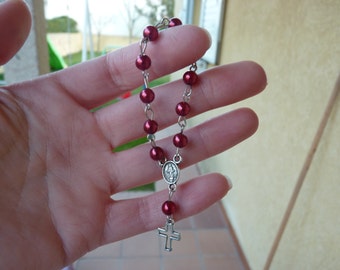 Mini Chapelets (Paquet de 20)- Rouge foncé