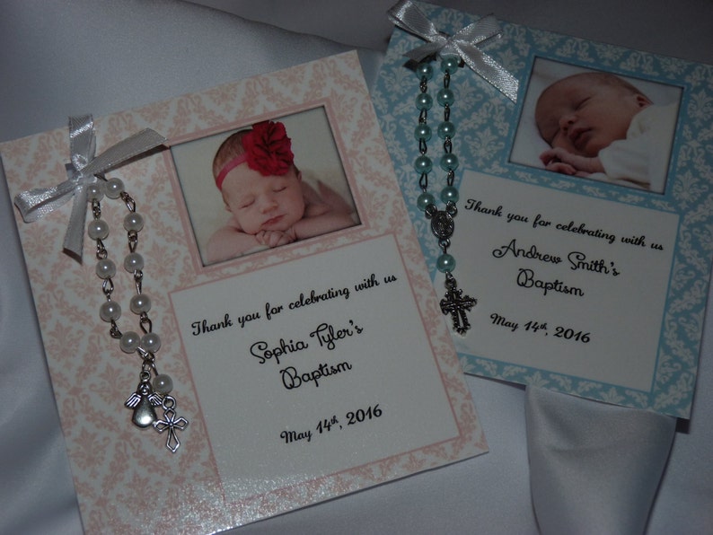 Favor Card With Rosary Set of 10 Etsy