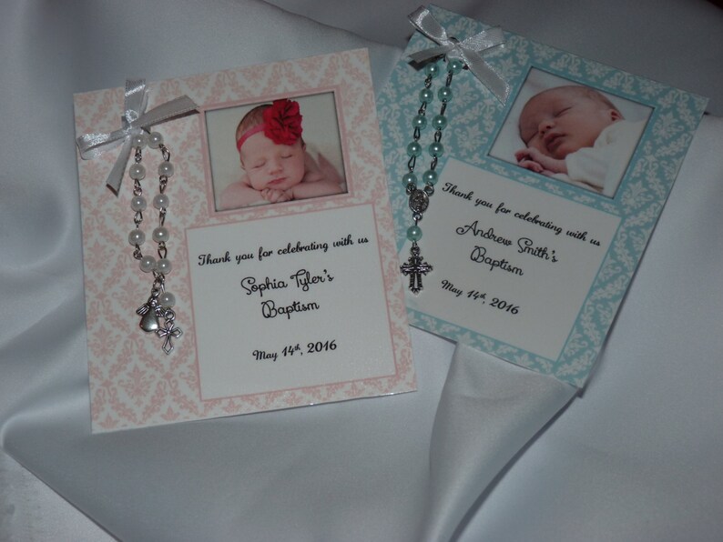 Favor Card With Rosary Set of 10 Etsy