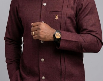 Handmade African Men's Suit: Traditional Wedding Groom Attire