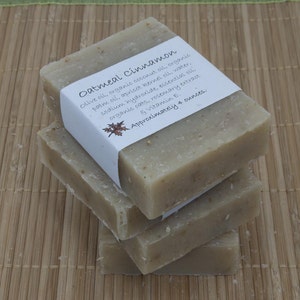 Oatmeal Cinnamon Bar Soap, Scented with Essential Oil, Set of Four 4 oz Bars image 3