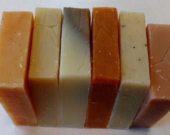 Your Choice Any Six Cold Process Soaps Scented with Essential Oils Combo Pack Soap Set