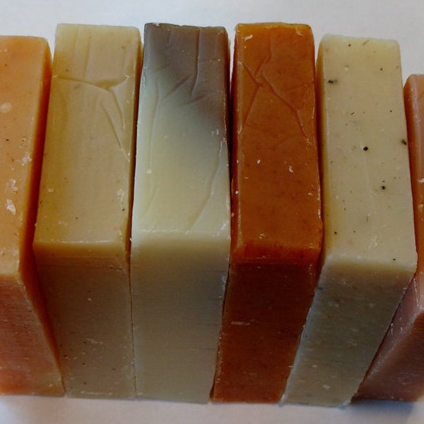 Your Choice Any Six Cold Process Soaps Scented with Essential Oils Combo Pack Soap Set