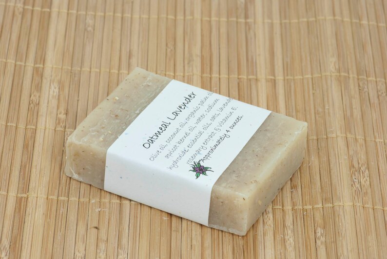 Oatmeal Lavender Essential Oil 1 Soap Bar, 4 Ounces image 5