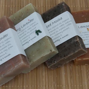 Oatmeal Cinnamon Bar Soap, Scented with Essential Oil, Set of Four 4 oz Bars image 5