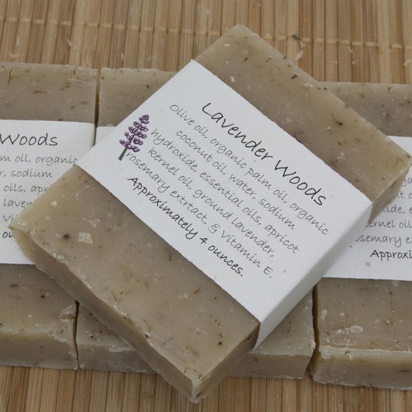 Lavender Woods Soap Set of Four 4 oz Bars