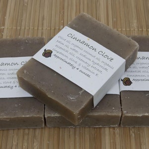 Cinnamon Clove Soap Set of Four 4 oz Bars image 4