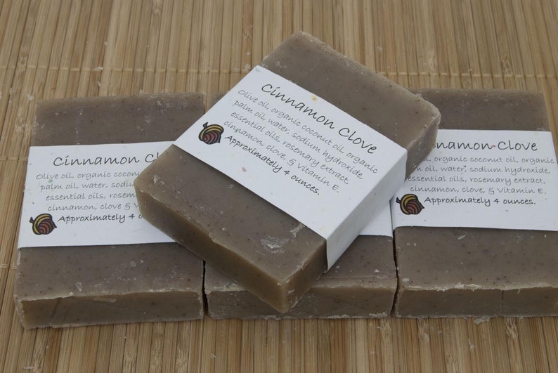 Cinnamon Clove Soap Set of Four 4 oz Bars image 4