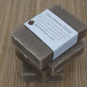 Cinnamon Clove Soap Set of Four 4 oz Bars image 2