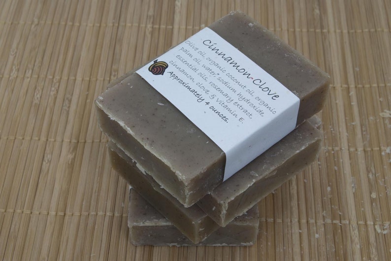 Cinnamon Clove Soap Set of Four 4 oz Bars image 2