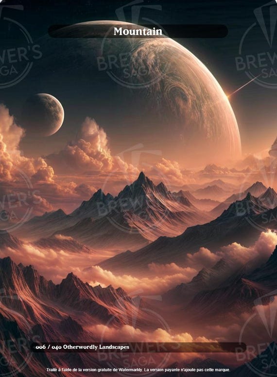 Magic the Gathering - basic lands space themed proxies