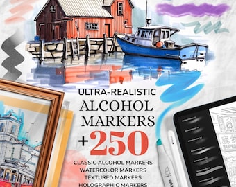 Realistic Alcohol Marker Brushes for Procreate