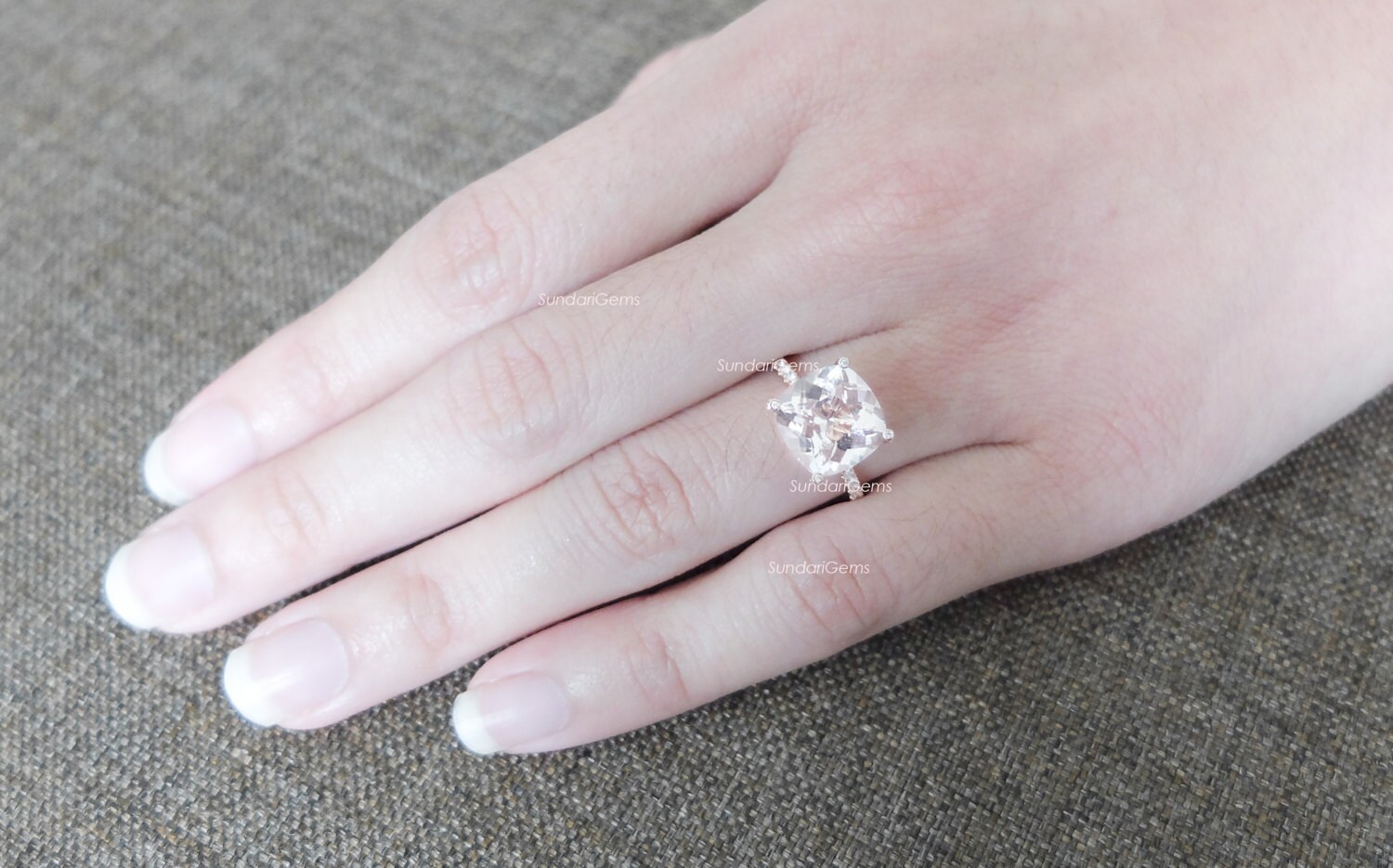 CERTIFIED GIA Certified Huge Cushion Light Peach Pink Etsy Canada