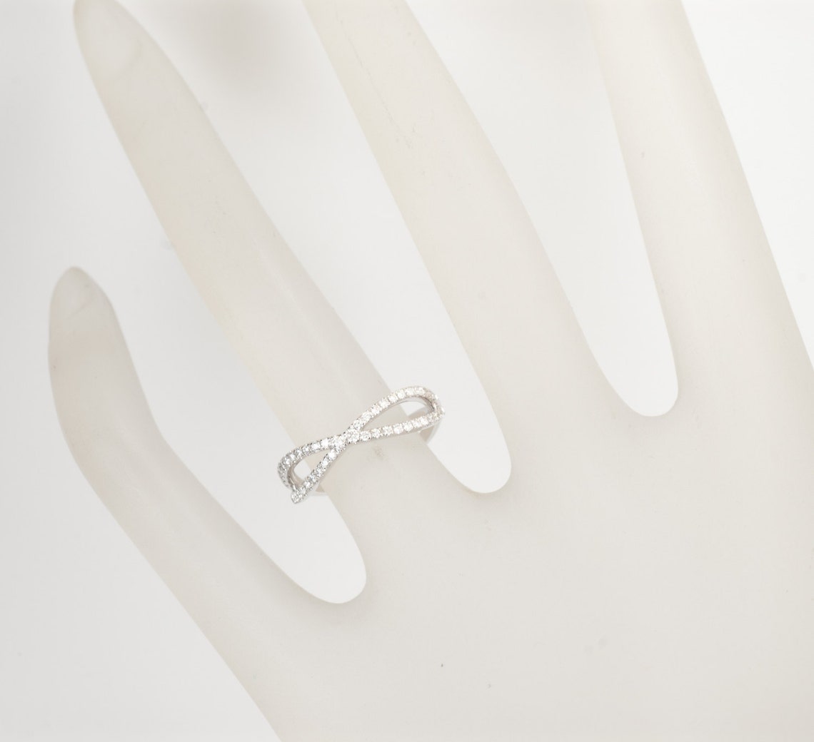 CERTIFIED E-F VVS-VS Infinity Diamond Wedding Band 14K - Etsy