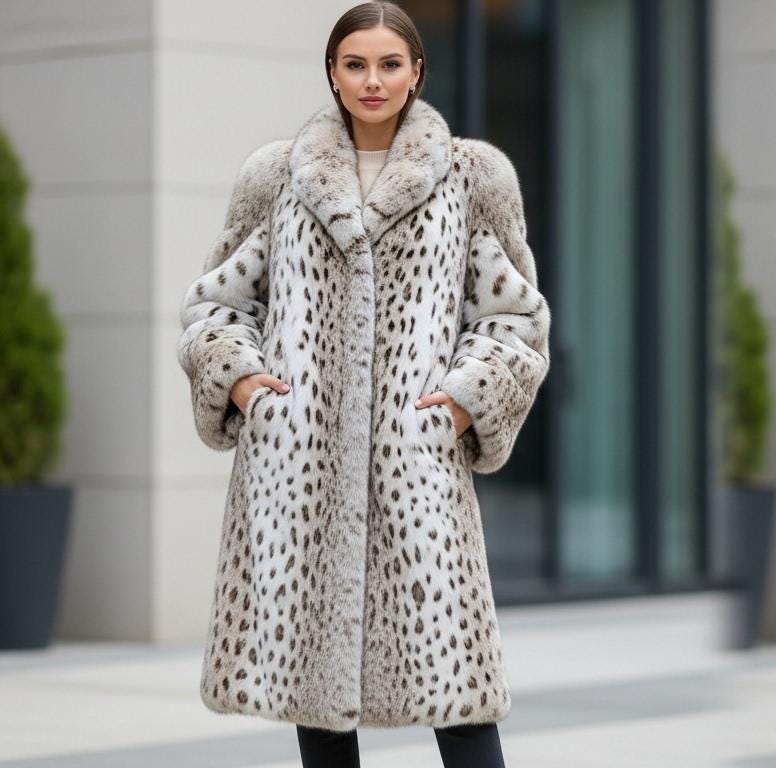 Faux fur leopard coat - Etsy 日本