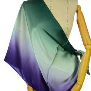 Luxury 100% Silk Ombre Shawl, Gradient Silk Wrap, Elegant Scarf Gift for Her, 50x150 cm,Wedding & Evening Stole, Professional Work Accessory