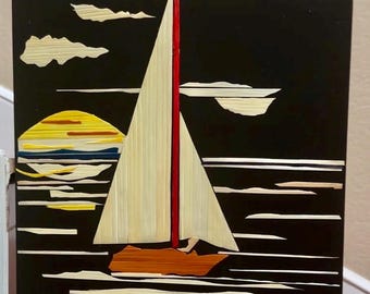 Wall Hanging, Wheat Stem Art