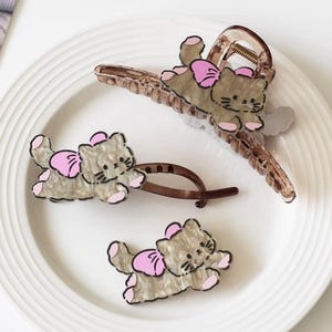 Cute Cat Hair Claw, hair claw clip designs,Handmade Cartoon Cat Dog Hair Claw Clips,Hair Claw Clip,Acetate Hair Claw,Hair Accessories Girls