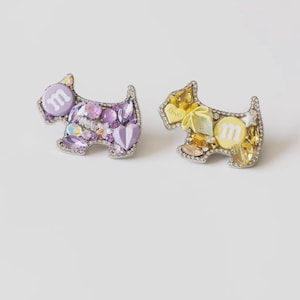 Handmade Diamond Puppy Hair Claw Clip: Acetate Cartoon Cat & Dog Design