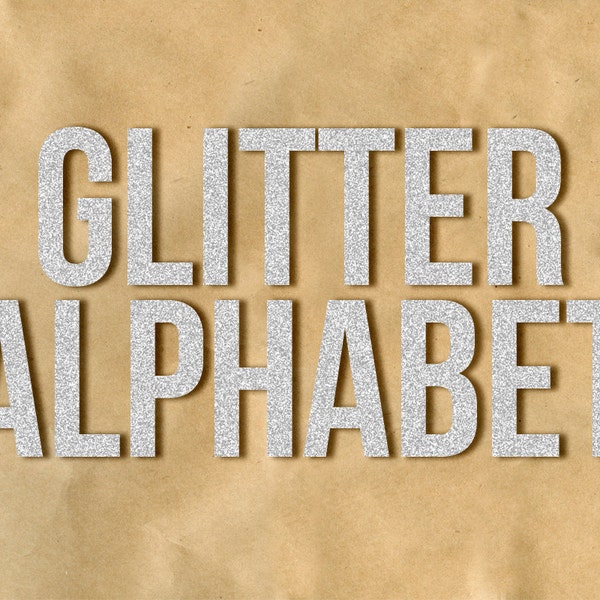 DIGITAL GLITTER ALPHABET / Ideal for Scrapbooking and Graphic Design Projects