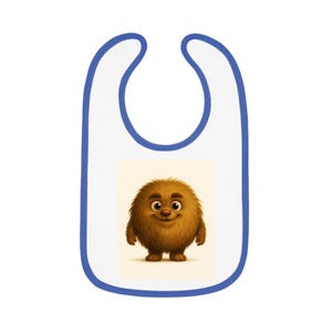 Cute Monster Baby Bib, Fun Feeding Bib, Funny Baby Shower Gift, Toddler Bib, Infant Accessories, Cartoon Character Bib