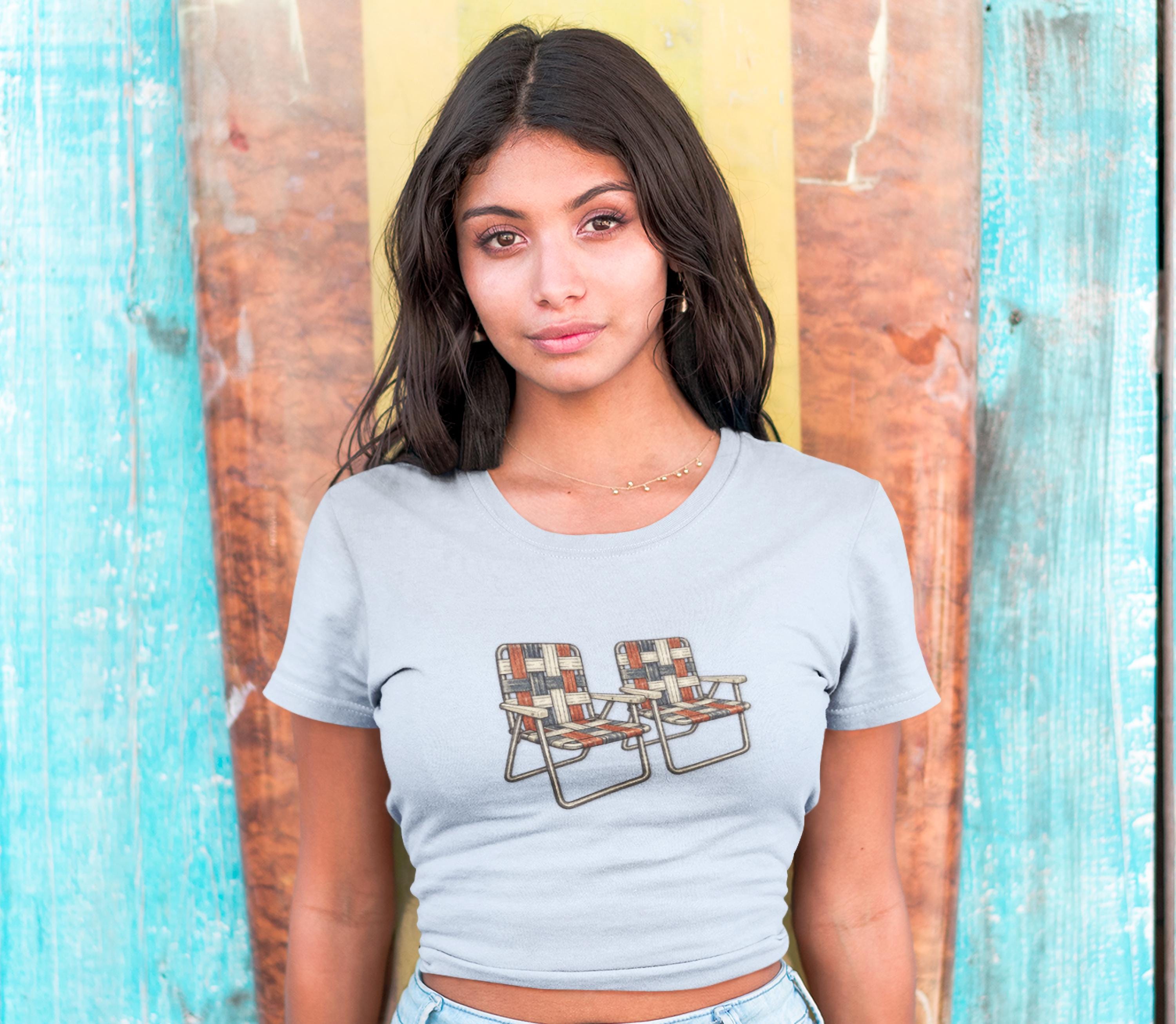 Womens T Shirt With Lawn Chair Design - Etsy
