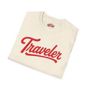 Traveler Unisex T-Shirt | Retro travel typography tee | Vintage Vibe | Van Life | Nomad image 4