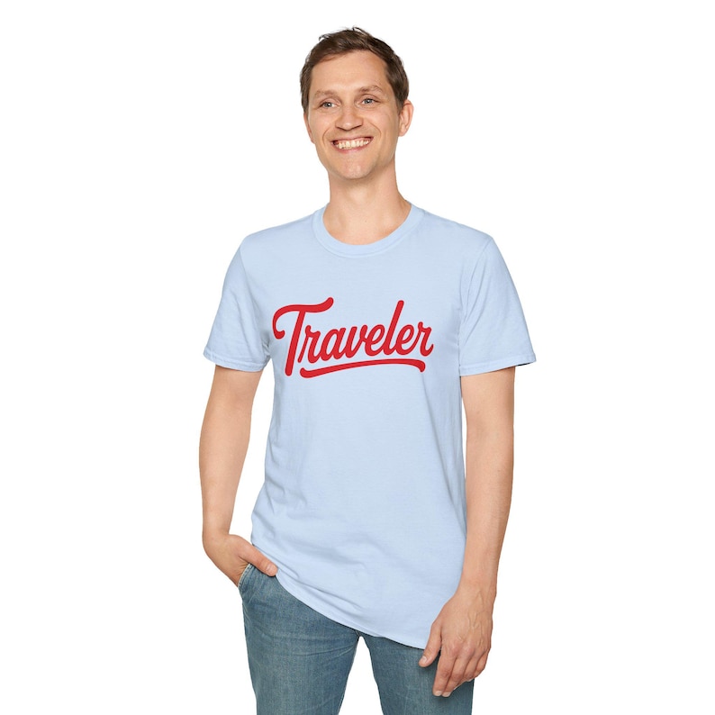 Traveler Unisex T-Shirt | Retro travel typography tee | Vintage Vibe | Van Life | Nomad image 6