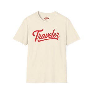 Traveler Unisex T-Shirt | Retro travel typography tee | Vintage Vibe | Van Life | Nomad Natural