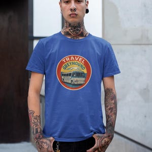 Vintage Greyhound Bus Travel Logo T-Shirt | Retro Coach Patch