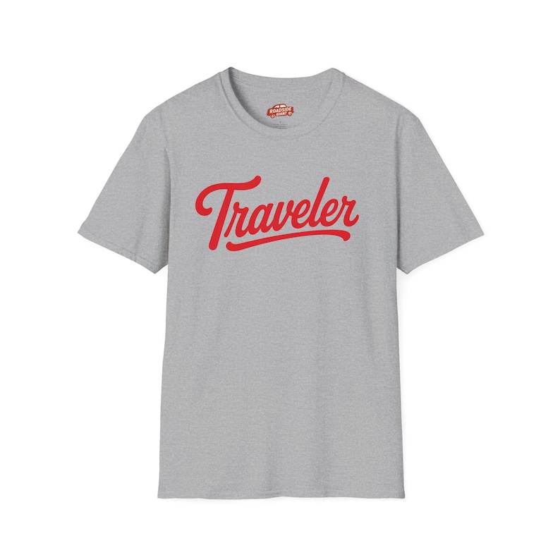 Traveler Unisex T-Shirt | Retro travel typography tee | Vintage Vibe | Van Life | Nomad Sport Grey