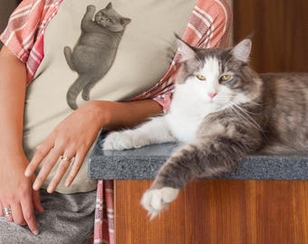 Britisch Kurzhaar Katze Illustration T-Shirt | Mollige Wangen Katzen-Liebhaber-T-Shirt