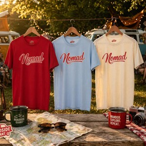 Nomad Travelers Van Life T-Shirt | Travel Lifestyle | RV & Backpacking image 10