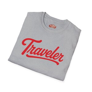 Traveler Unisex T-Shirt | Retro travel typography tee | Vintage Vibe | Van Life | Nomad image 5