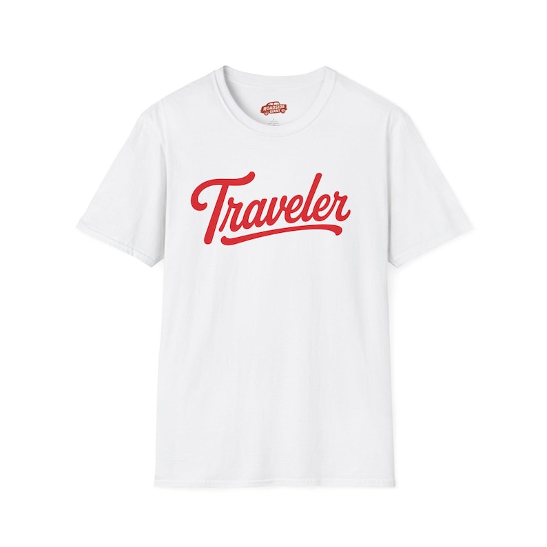 Traveler Unisex T-Shirt | Retro travel typography tee | Vintage Vibe | Van Life | Nomad White