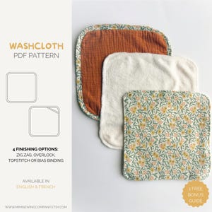 Reusable Washcloth | PDF Sewing Pattern | Beginner Friendly | Baby, Travel, Zero Waste
