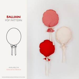 Globo / Patrón de costura en PDF / Apto para principiantes / Decoración DIY para cumpleaños y habitación de bebé