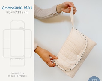 Cambiador de viaje / Patrón de costura en PDF / Apto para principiantes / Proyecto de accesorios para bebés DIY