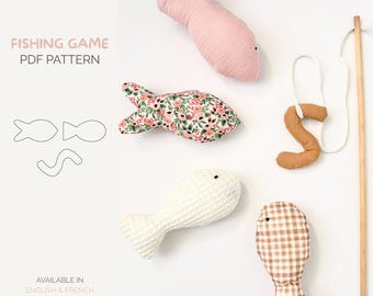 Sewing Fishing Game PDF Pattern | Beginner friendly | Soft Toy DIY for Kids