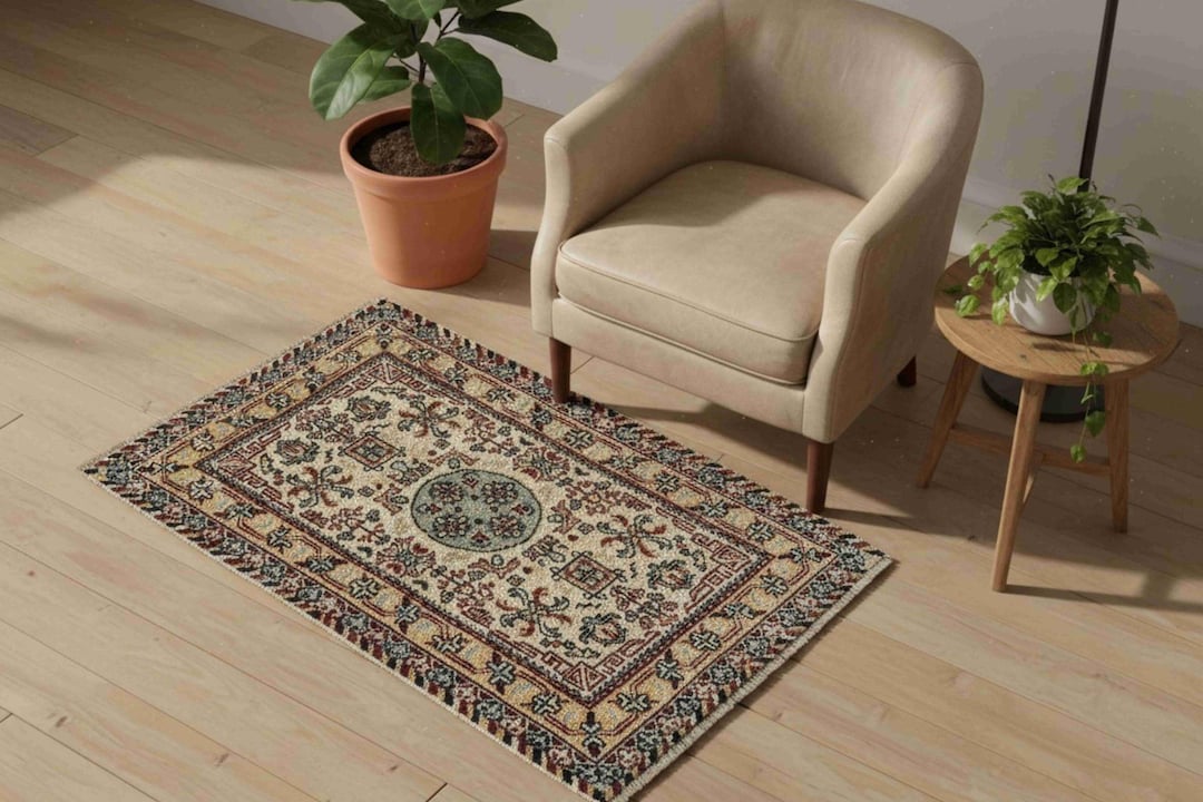 1.11 X 3.0 Ft Handmade Pakistani Wool Rug | Vintage Bokhara Style ...