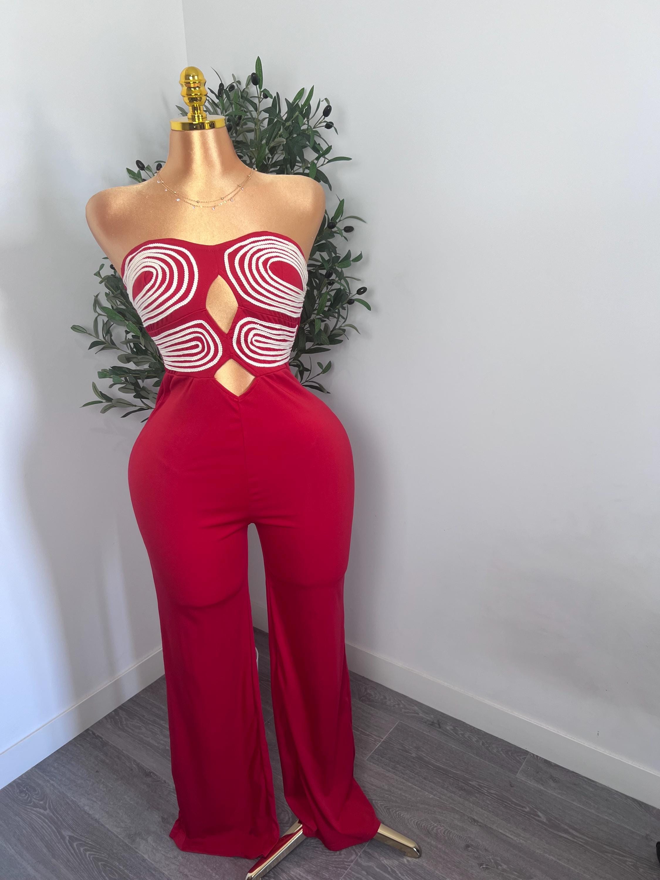 Combinaison De Couleur Unie Sans Manches Avec Col En V Pour