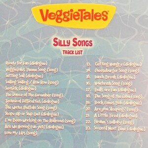 Personalized Veggie Tales Silly Songs CD Real character voices Uses Name 40 X Digital Download 12.95 CD 19.95 Best Option Both for 24.95 image 2