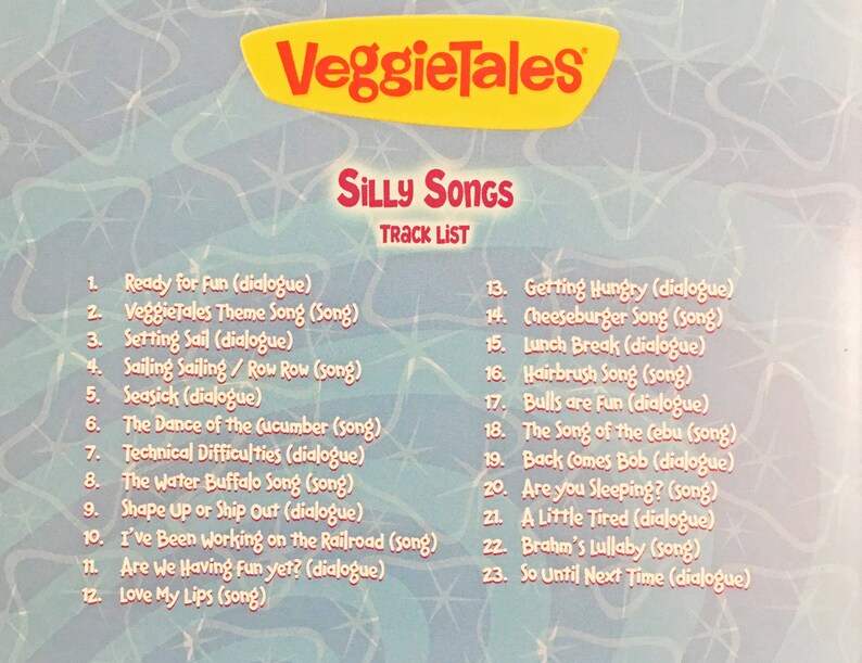 Personalized Veggie Tales Silly Songs CD Real character voices Uses Name 40 X Digital Download 12.95 CD 19.95 Best Option Both for 24.95 image 2