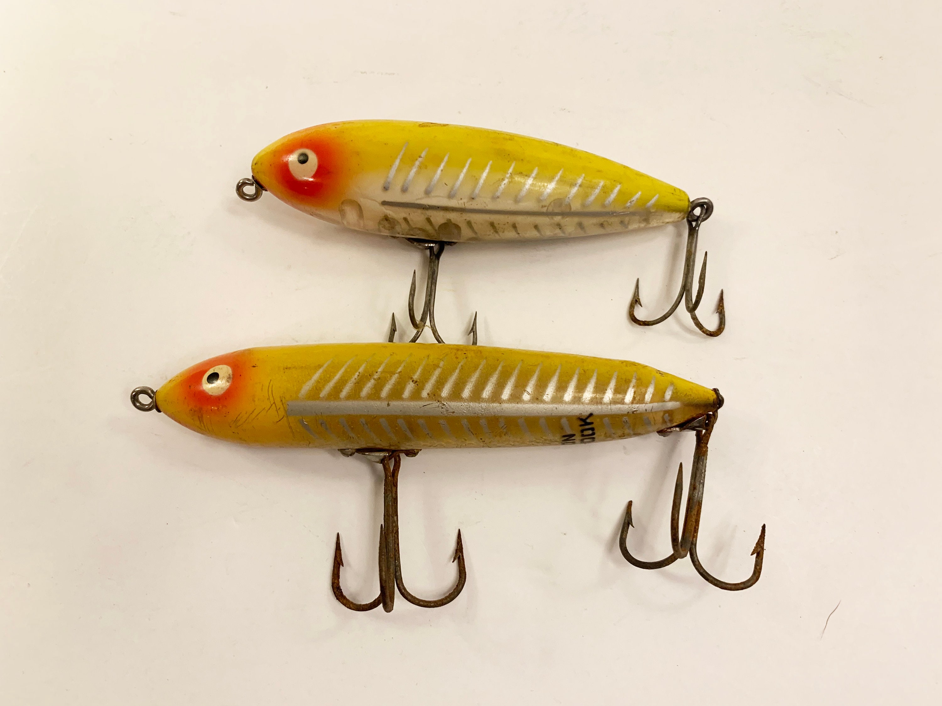 Vintage Heddon Zara Spook 4 1/2 Inches OR Zara II Spook 3 1/2 Inches, or  Buy Both. Made in the USA, Classic Tackle, Altered Art, Collectible 