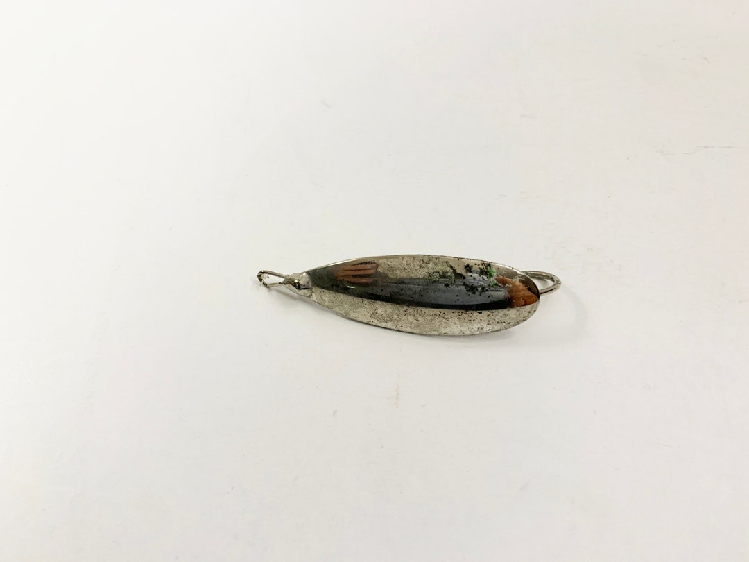 Vintage Johnson's Silver Minnow Spoon Fishing Lure 76 Patent 8-28-28 Classic  Fishing, Vintage Lure Collecting, Altered Art 