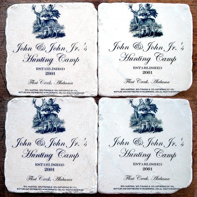 Hunting Gift for Him PERSONALIZED HUNTING Coasters Etsy