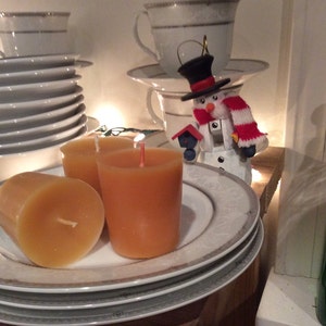 3 Brandied Pear Beeswax Votives image 2