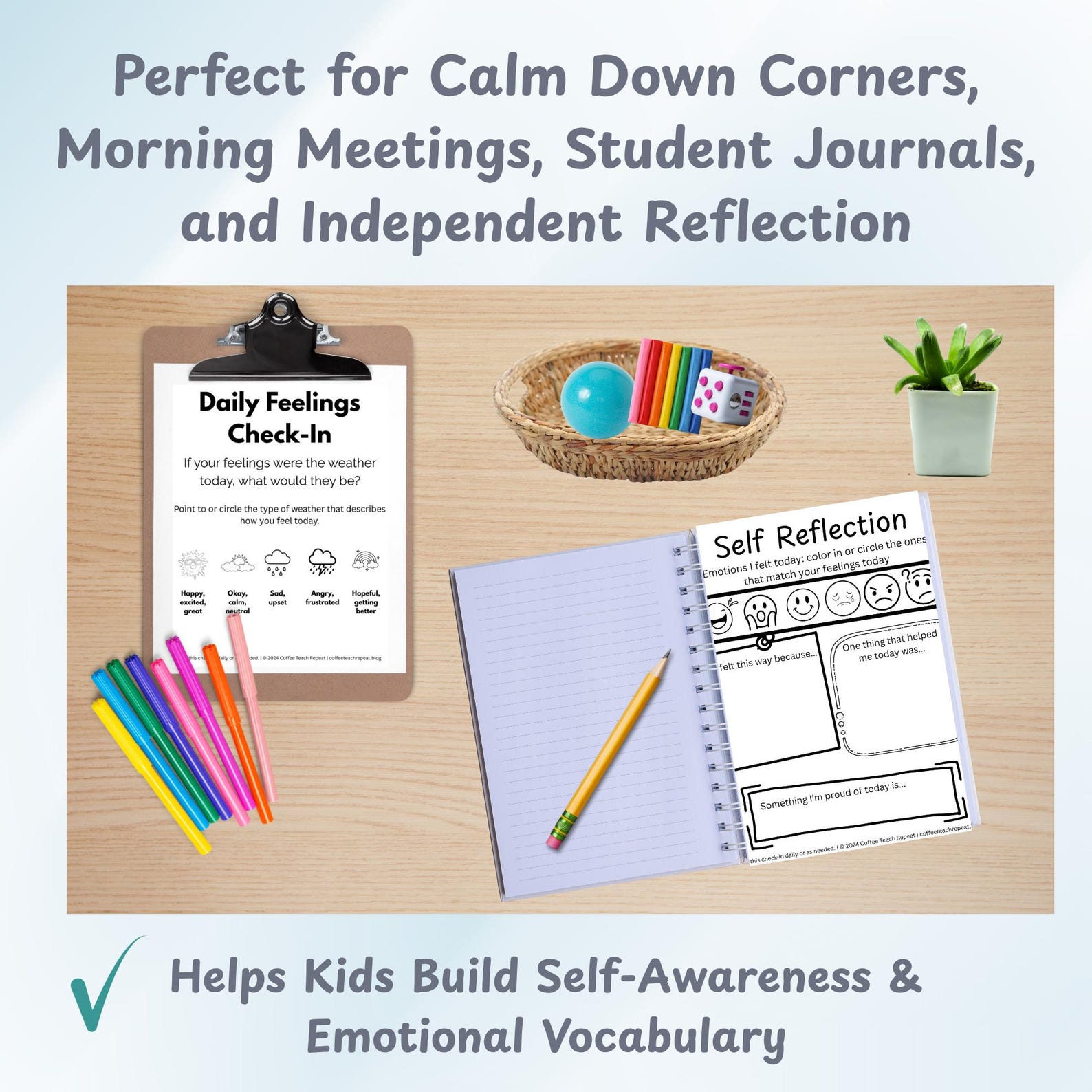 Printable Feelings Check-in Toolkit for Kids – SEL Emotion Charts ...