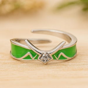 Code Geass Inspired Enamel Ring – Adjustable Anime Jewelry for Otaku Fans, Geeky Gift for Lelouch Lovers, Japanese Style Cosplay Ring, cute