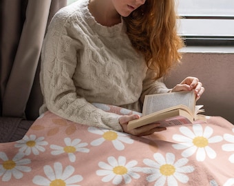 Daisy Floral Throw Blanket | Soft Plush Boho Decor